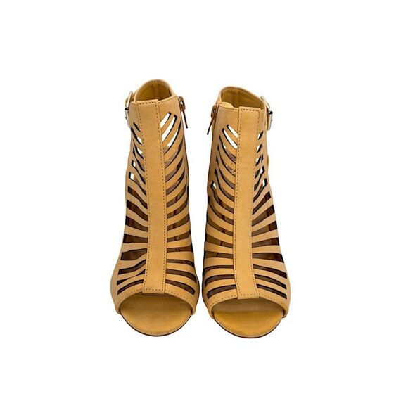 Heart-In-D "Shaky-S" Strappy Peep Toe Slingback Sandals – Chunky Heel – Size 8.5 - Picture 5 of 8